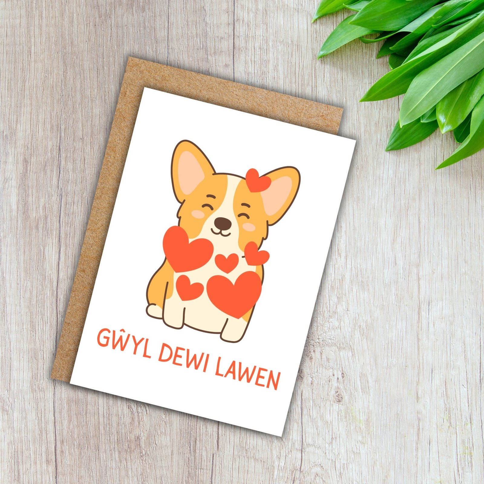 Gŵyl Dewi Lawen – Corgi St David’s Day Card - Image 4