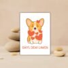 SDD Corgi (4) Gŵyl Dewi Lawen – Corgi St David’s Day Card