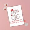 SDD Cwtch sheep (2) Cwtch Mawr Ar Ddydd Gŵyl Dewi – Cuddling Sheep St David’s Day Card