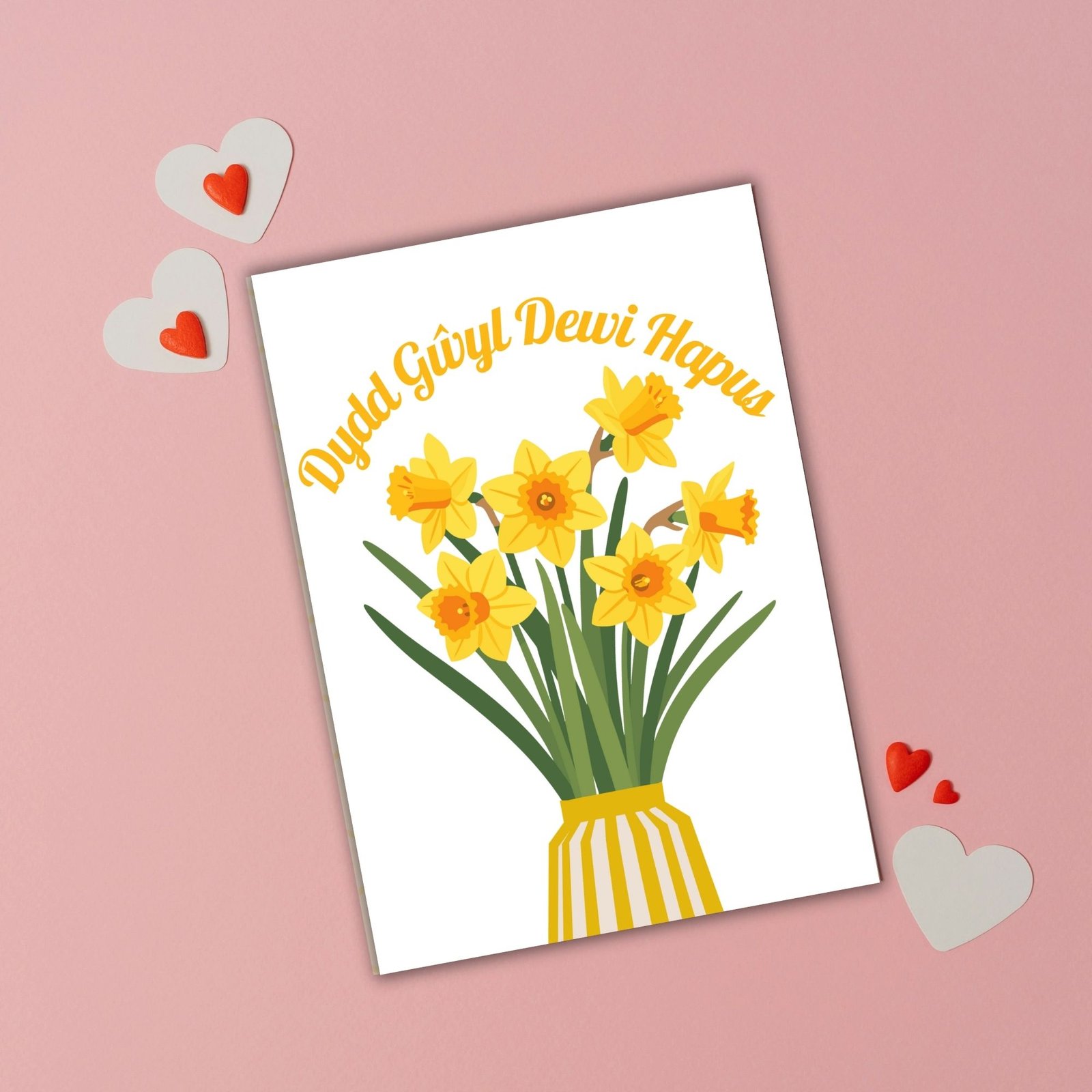 Dydd Gŵyl Dewi Hapus – St David’s Day Welsh Daffodil Card - Image 3