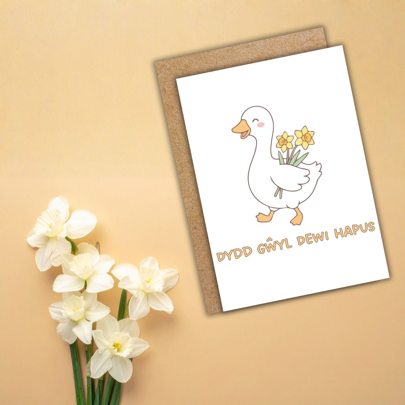 Dydd Gŵyl Dewi Hapus – Cute Duck St David’s Day Card - Image 2