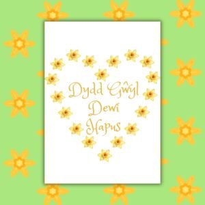 Dydd Gŵyl Dewi Hapus – Daffodil St David’s Day Welsh Card