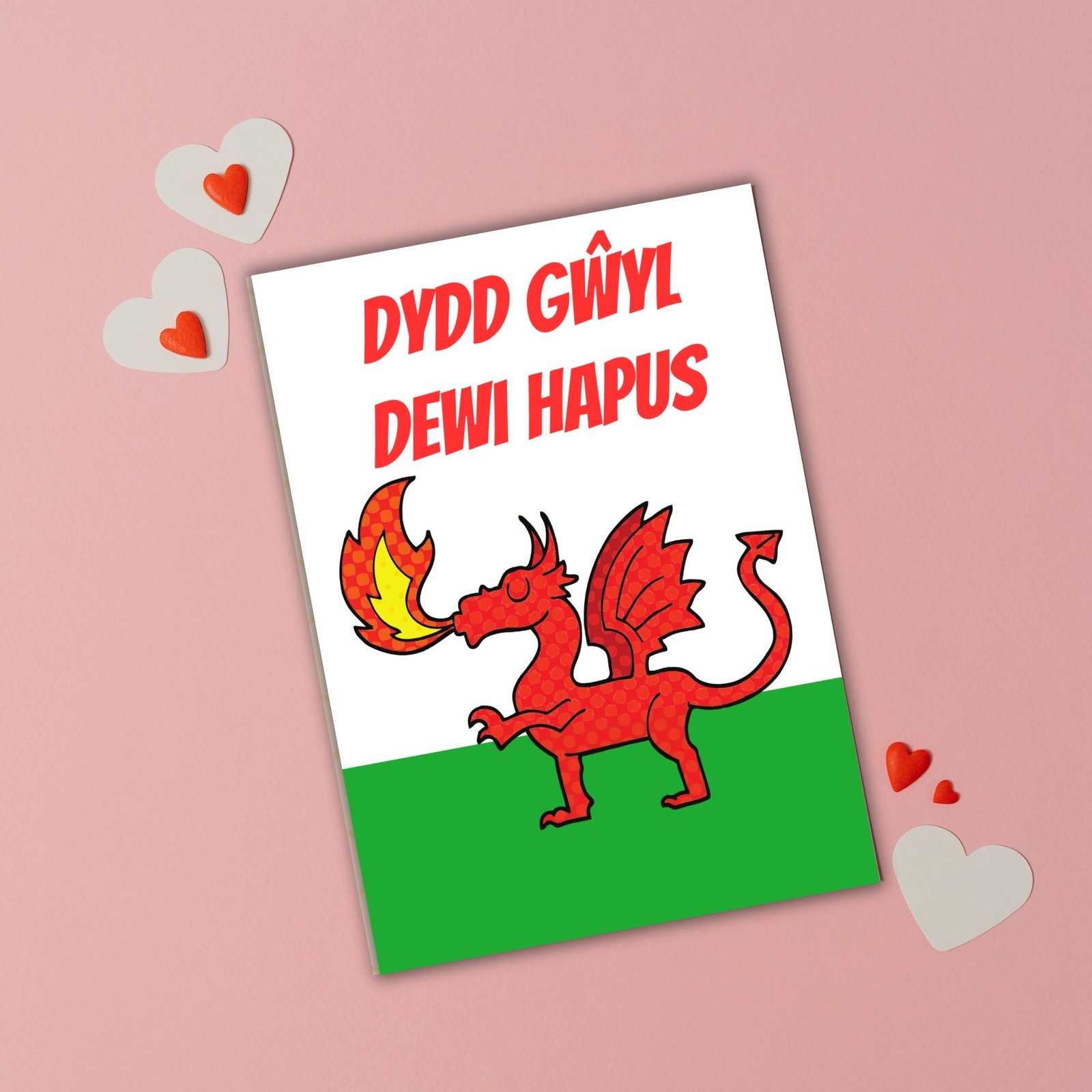 Dydd Gŵyl Dewi Hapus – Welsh Dragon St David’s Day Card - Image 3