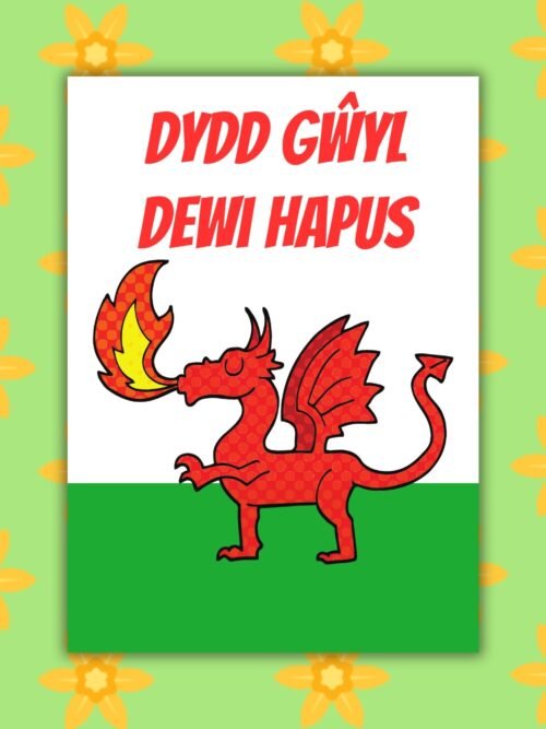 SDD Dragon Dydd GΕ΅yl Dewi Hapus β Welsh Dragon St Davidβs Day Card