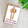 Dydd Gŵyl Dewi Hapus Gyda Chariad – Welsh Love Spoon St David’s Day Card
