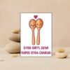 Dydd Gŵyl Dewi Hapus Gyda Chariad – Welsh Love Spoon St David’s Day Card