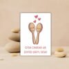 SDD Spoons 2 (4) Gyda Chariad Ar Ddydd Gŵyl Dewi – Welsh Love Spoon St David’s Day Card