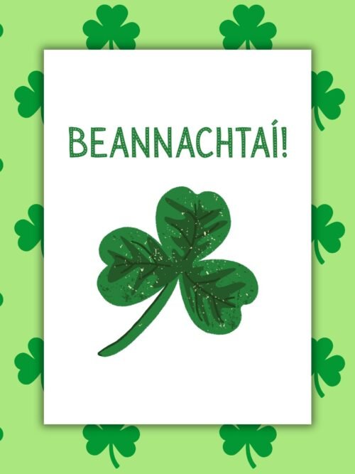 SPD Beannachtai BeannachtaΓ! β Irish Language St Patrickβs Day Card