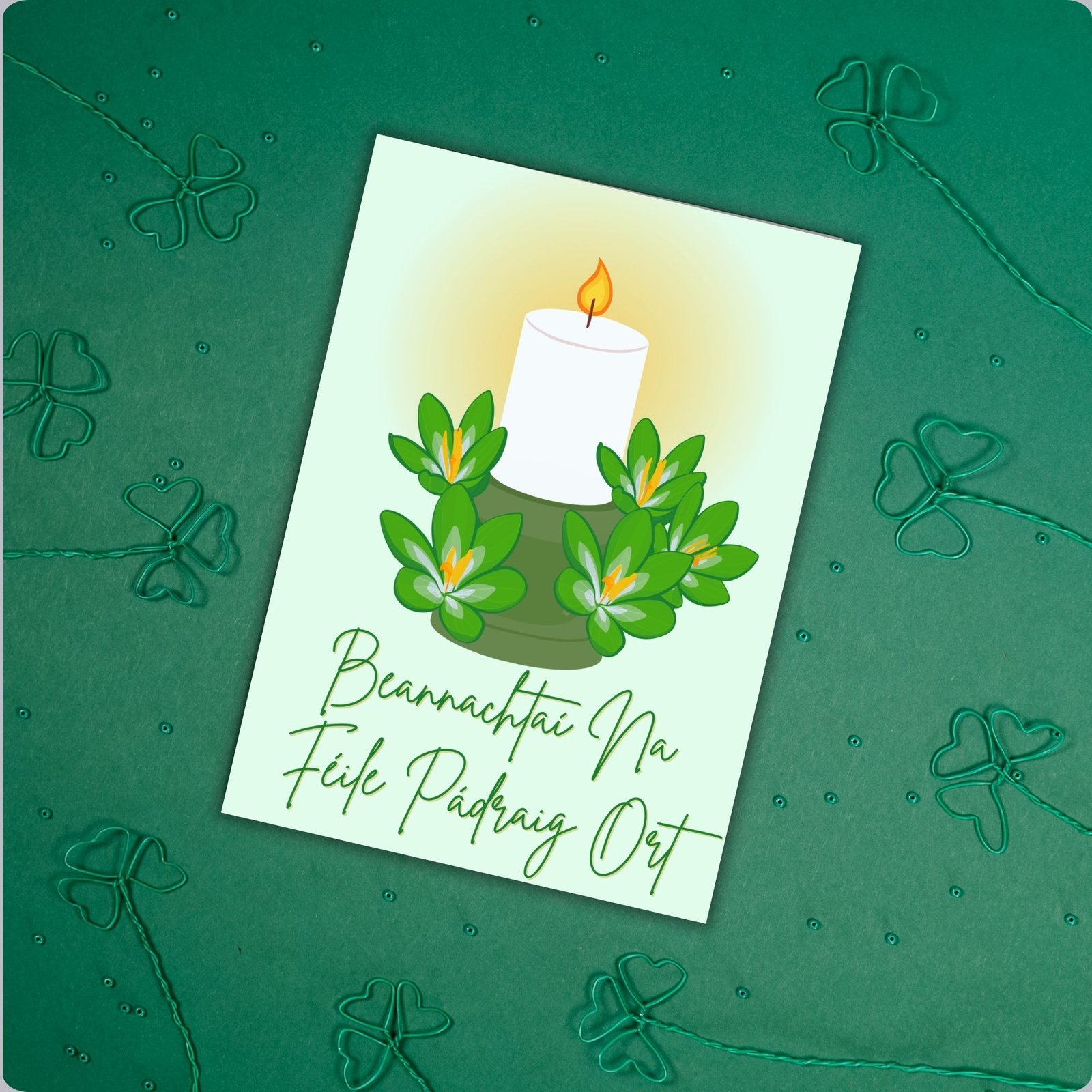 Beannachtaí na Féile Pádraig ort – Irish Language St Patrick’s Day Card - Image 3