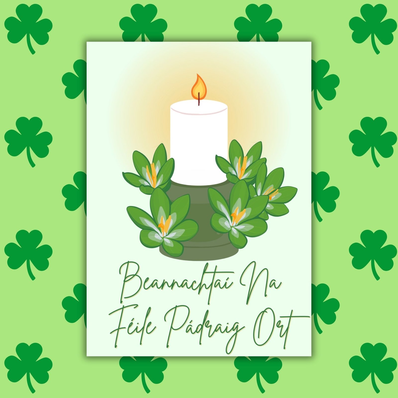 Beannachtaí na Féile Pádraig ort – Irish Language St Patrick’s Day Card