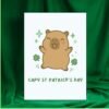 Capy St Patrick’s Day – Funny St Patrick’s Day Card | Capybara & Shamrocks