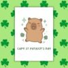 Capy St Patrick’s Day – Funny St Patrick’s Day Card | Capybara & Shamrocks