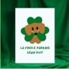 SPD Dog (1) Lá Fhéile Pádraig sona duit – Irish Language St Patrick’s Day Card | Dog with Shamrock