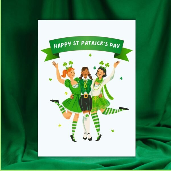 SPD Girls (1) Happy St Patrick’s Day Card - Girls Squad
