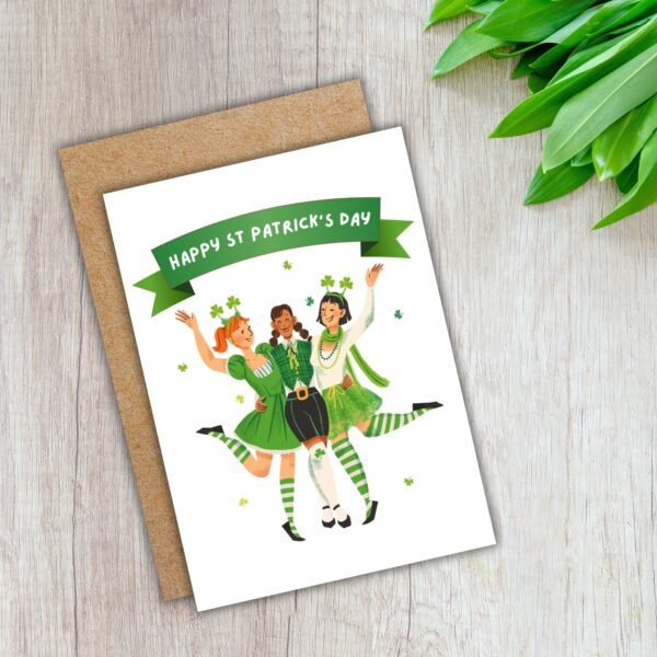 SPD Girls (3) Happy St Patrick’s Day Card - Girls Squad