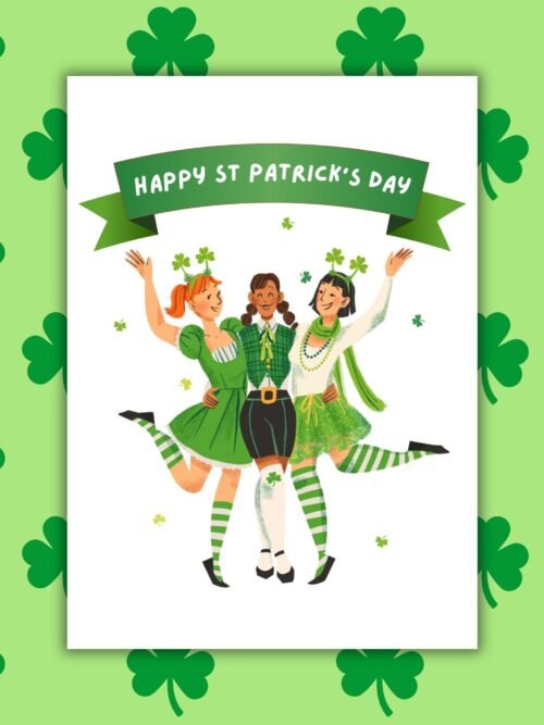 SPD Girls Happy St Patrickβs Day Card - Girls Squad