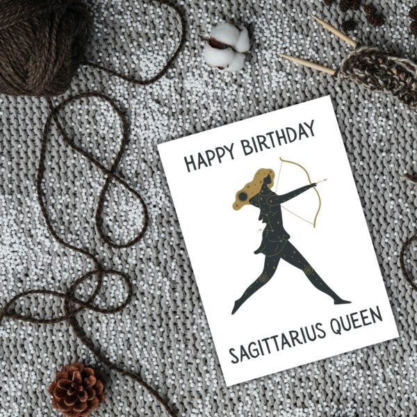Happy Birthday Sagittarius Queen – Zodiac Birthday Card