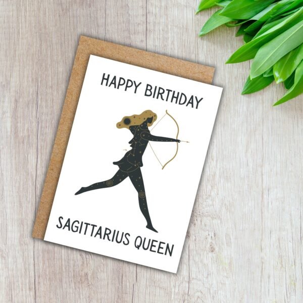 Happy Birthday Sagittarius Queen – Zodiac Birthday Card