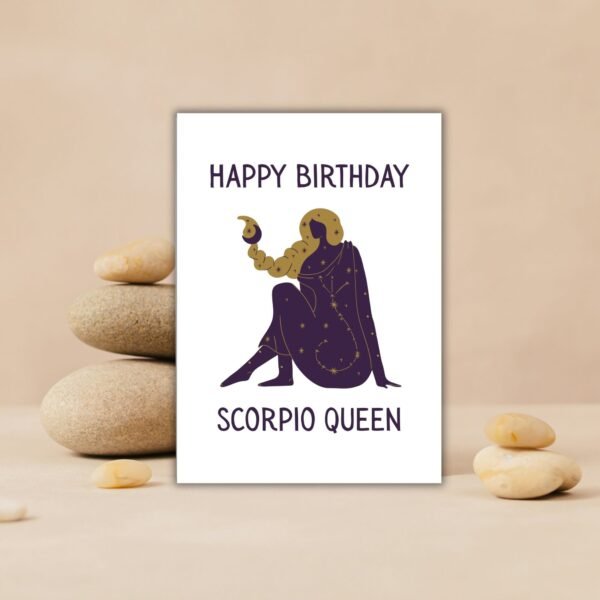 Scorpio Birthday Card for Her – Happy Birthday Scorpio Queen