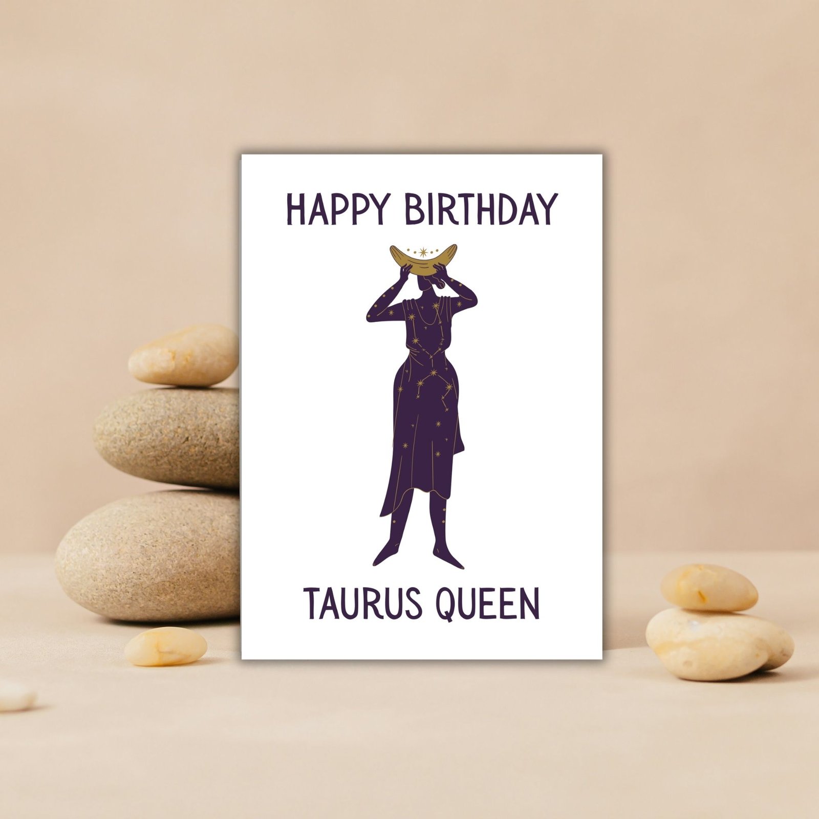 Happy Birthday Taurus Queen – Zodiac Birthday Card - Image 4