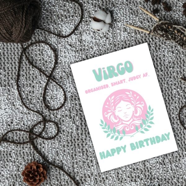 Virgo Birthday Card – Zodiac Birthday Card