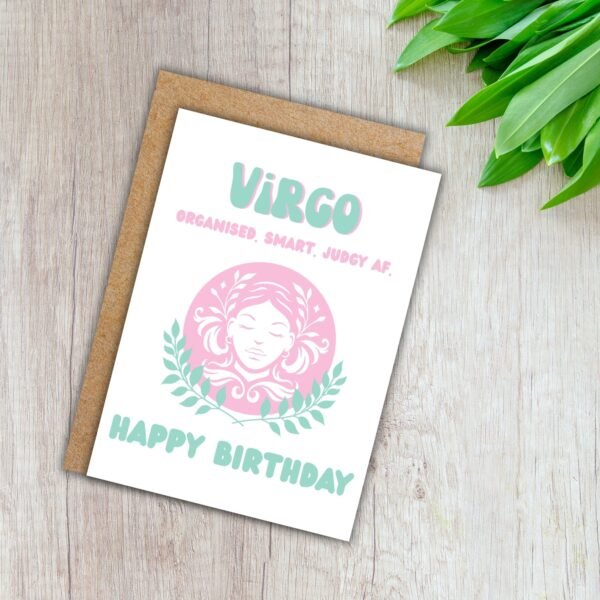 Virgo Birthday Card – Zodiac Birthday Card