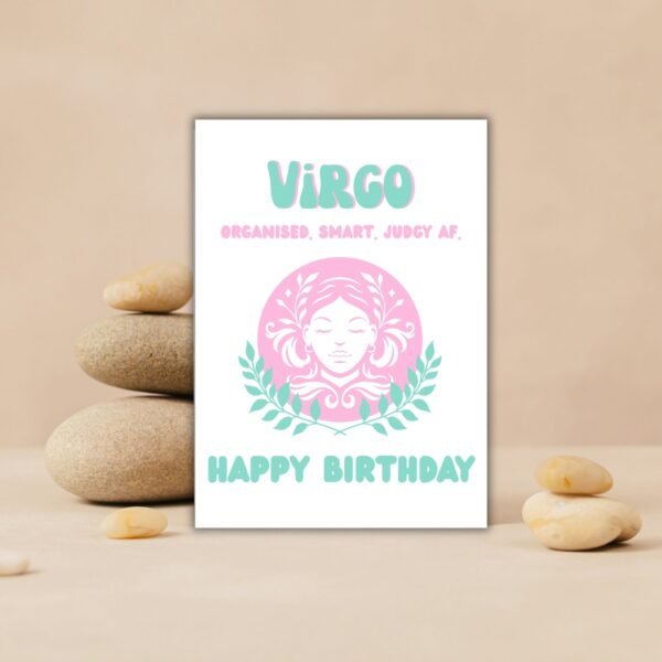 Virgo Birthday Card – Zodiac Birthday Card