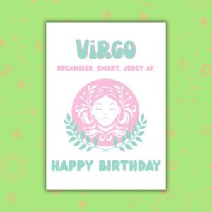 Virgo Birthday Card – Zodiac Birthday Card