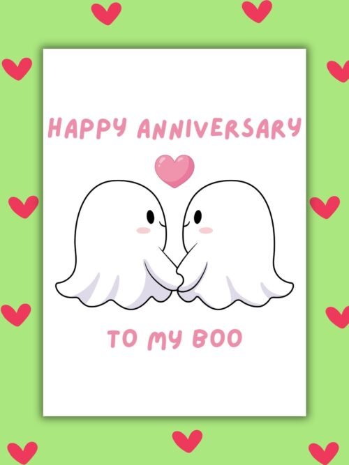 boo Anniversary Card Happy Anniversary To My Boo Card