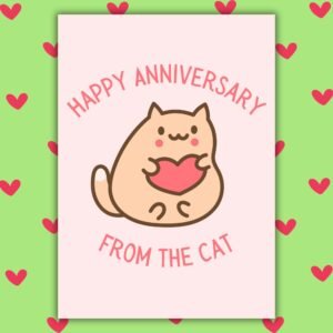 Happy Anniversary Card – From the Cat