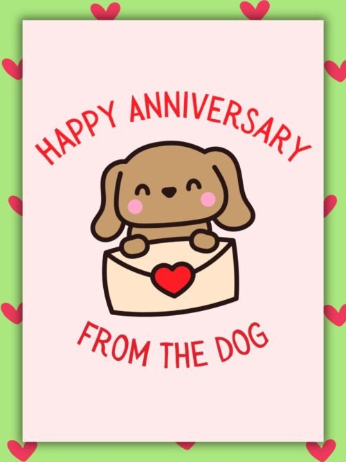 from the dog Anniversary Card Happy Anniversary Card – From the Dog