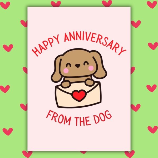 from the dog Anniversary Card Happy Anniversary Card β From the Dog