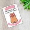 Capybara April Birthday Card