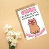 Capybara April Birthday Card