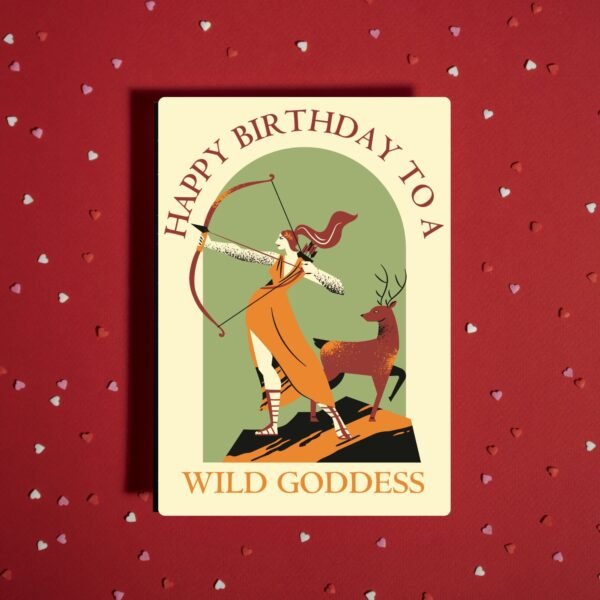 Aretemis Goddess Card (1) Artemis Greek Mythology Birthday Card – Happy Birthday To A Wild Goddess