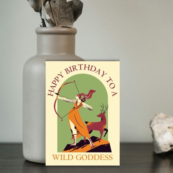 Aretemis Goddess Card (2) Artemis Greek Mythology Birthday Card – Happy Birthday To A Wild Goddess