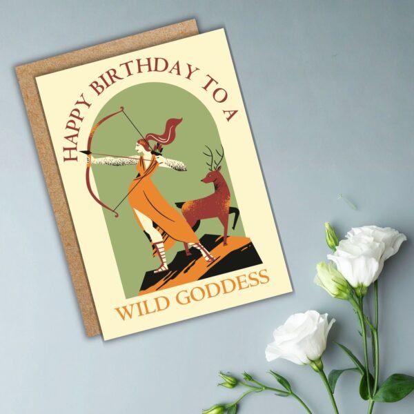 Aretemis Goddess Card (3) Artemis Greek Mythology Birthday Card – Happy Birthday To A Wild Goddess