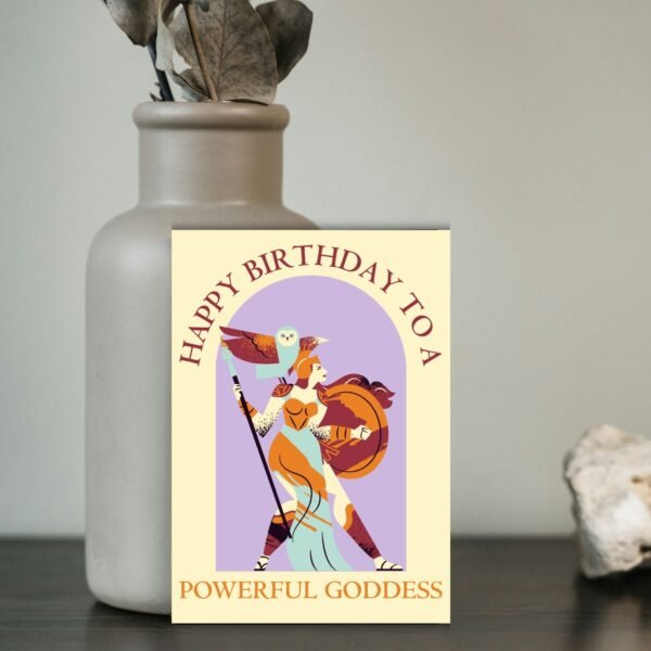 Athena Greek Mythology Birthday Card – Happy Birthday To A Powerful Goddess