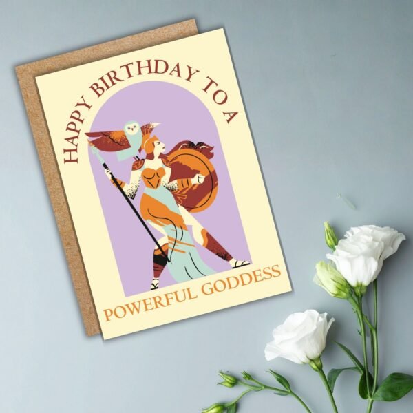 Athena Greek Mythology Birthday Card – Happy Birthday To A Powerful Goddess