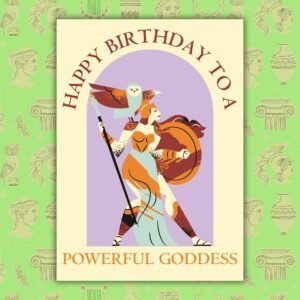 Athena Greek Mythology Birthday Card – Happy Birthday To A Powerful Goddess