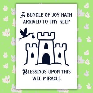 Medieval New Baby Card – Bundle Of Joy