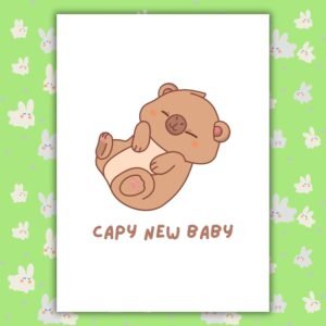 Capy New Baby – Funny New Baby Card