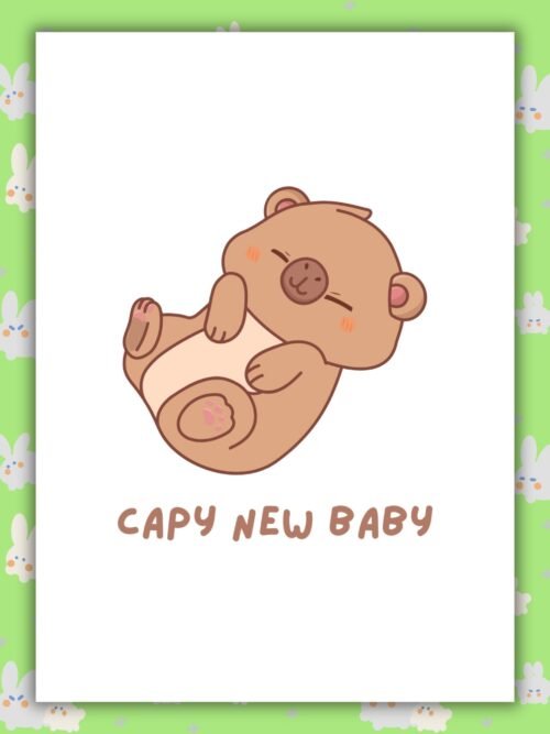 Capy New Baby Capy New Baby β Funny New Baby Card
