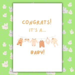 Congrats It’s a Baby – Funny New Baby Card