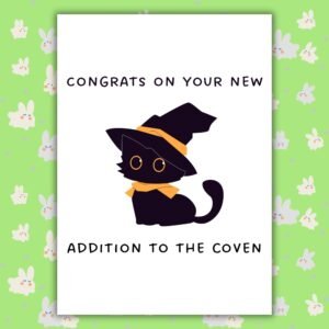 Congrats On Your New Addition To The Coven – Witchy Baby Card