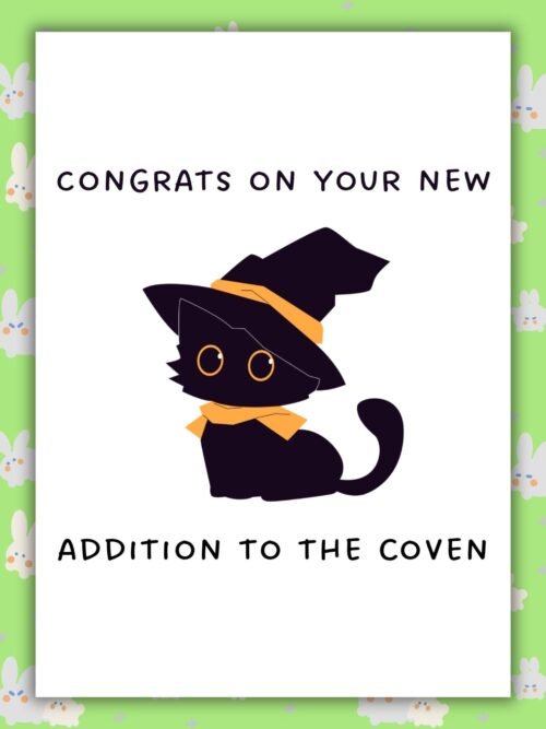 Coven 2 New Baby Congrats On Your New Addition To The Coven β Witchy Baby Card