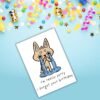 Crying Fox Belated Birthday Card (2) Funny Belated Birthday Card - Crying Fox