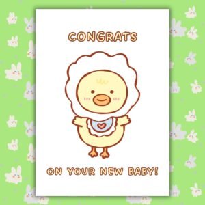 Congrats On Your New Baby – Cute Duckling New Baby Card