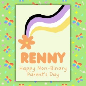 Personalised Non-Binary Parent’s Day Card – Add Any Name