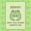 Frog Personalised Non Binary Pawrents Day Card Personalised Non-Binary Parent’s Day Card – Frog Design